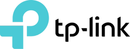 TP-Link logo with blue and black elements.