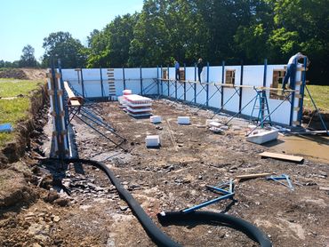 ICF walk out basement