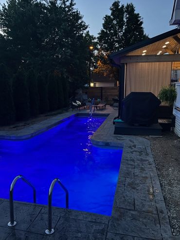 Custom designed insulated concrete form in ground swimming pool in Lexington Ky.
