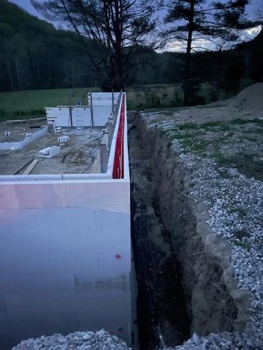 ICF basement wall in Stanton  Ky.