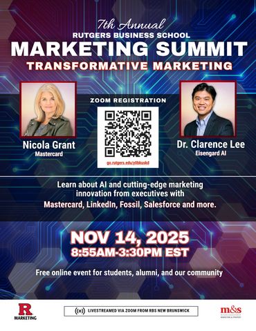 Flyer for 2026 Rutgers university Marketing expo