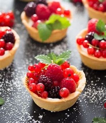 summer fruit tartlet, crème patisserie