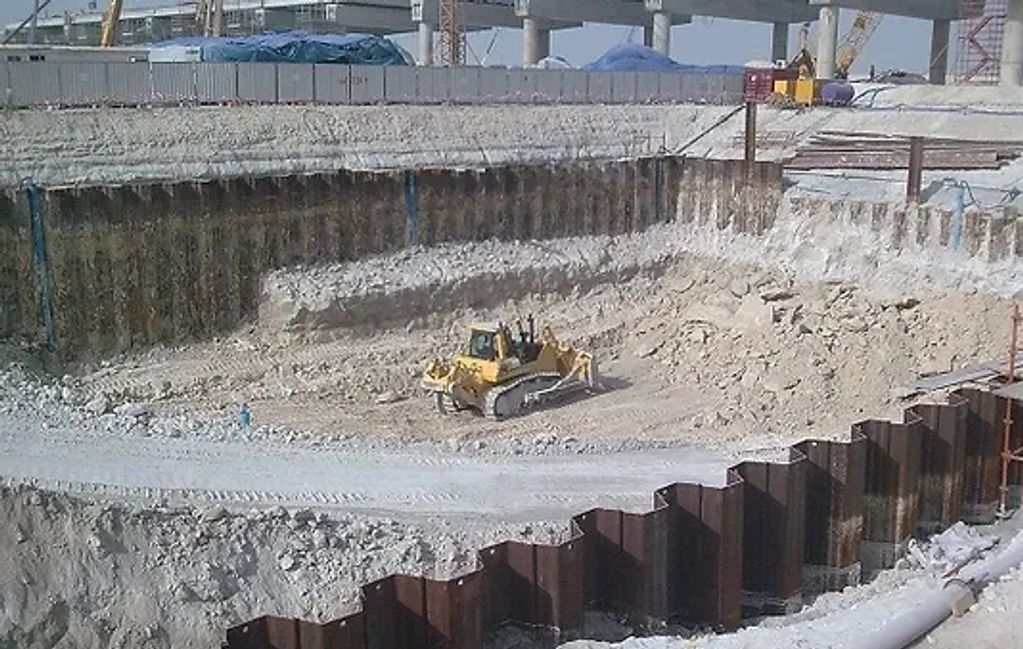 Used sheet piling for sale, sheet piles used for excavation.