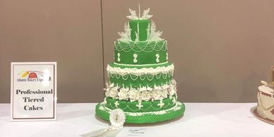 Third Place Professional Wedding Cake Competition at the Atlantic Bakery Expo.