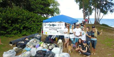 A reef and beach clean up sponsored by One Ocean Diving on the east side of Oahu.