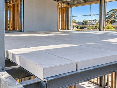 Hebel panels installed