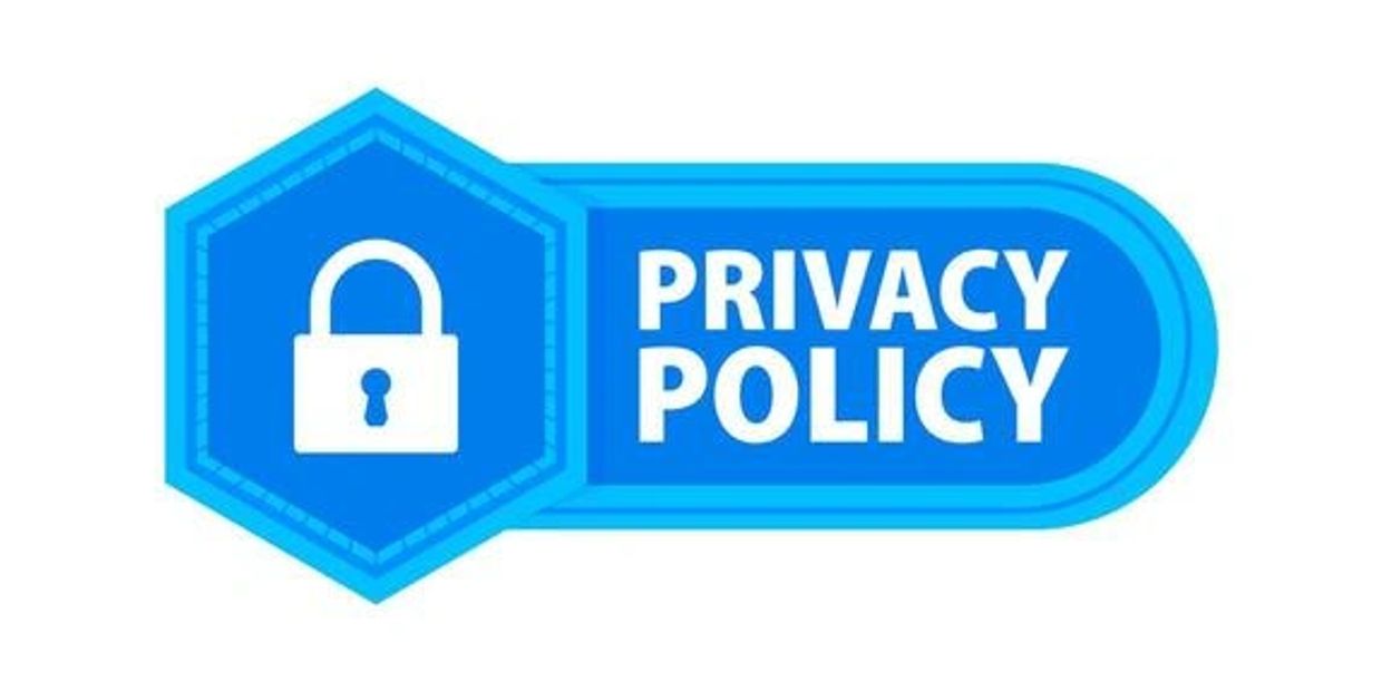 Icon of a lock with the text Privacy Policy.