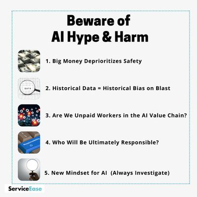 $ Deprioritizes Safety
Historical Data Bias 
Unpaid AI Workers
Who is Responsible
Always Investigate