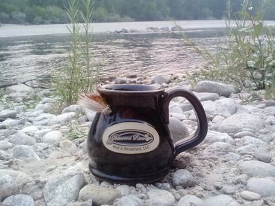 Bitterroot River Logo on coffee mug