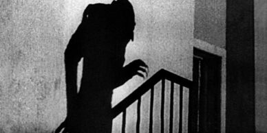 shadow of Nosferatu up the stairs