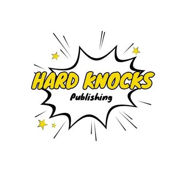 Comic-style logo with 'Hard Knocks Publishing' text and yellow stars.