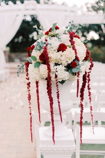 Ceremony flowers, wedding ceremony, wedding flowers