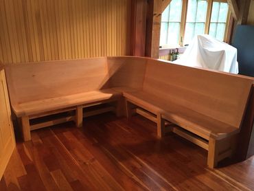 Custom Cherry/Pine alcove benches