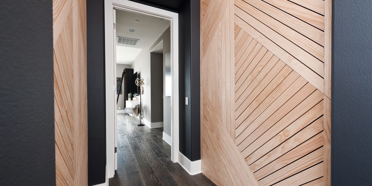 custom wood wall design in a home in orange county, california