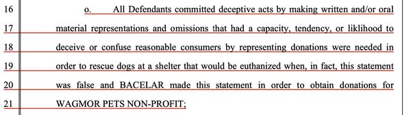 Wagmor deceived donors by telling them the dogs would be euthanized.
