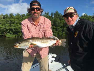 Big Sea Trout caught on fly in Indian River Lagoon Vero Beach Florida