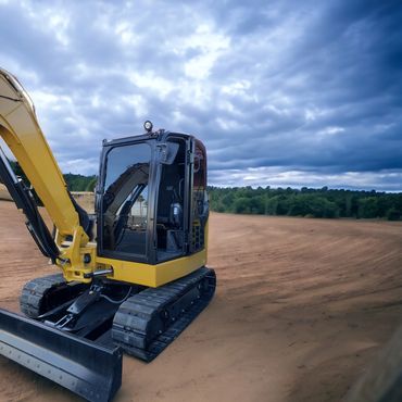 Mobile Tinting on an Excavator.