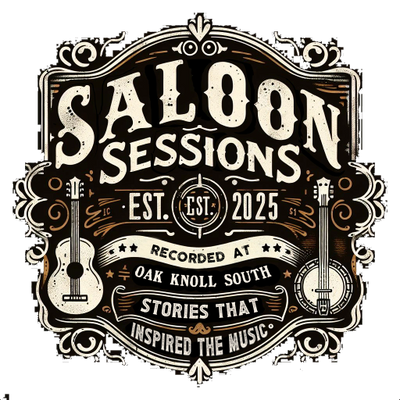 Vintage-style logo for Saloon Sessions music project established in 2025.