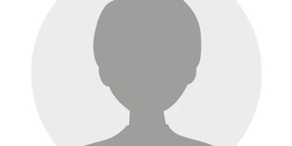 Gray silhouette of a person on a light circular background.