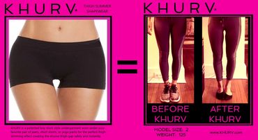 KHURV thigh gap shapewear is the best thigh slimmer shapewear and sculptwear for yoga pants