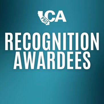 blue tile that reads Recognition Awardees with California PBIS logo