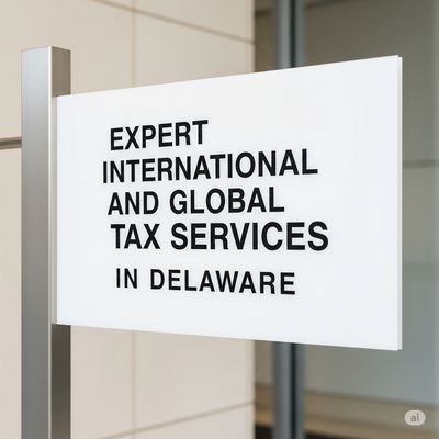 Sign: Expert International and Global Tax Services in Delaware.