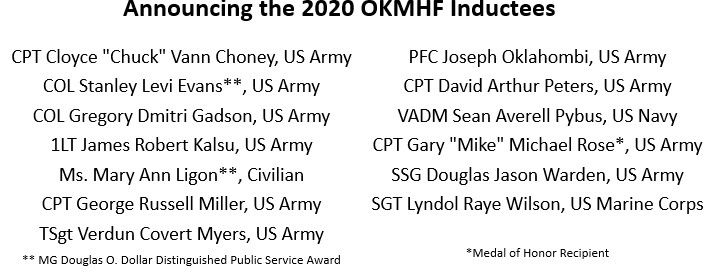 2020 OKMHF Inductees