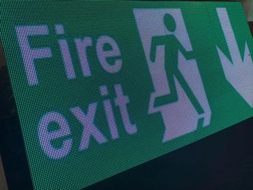 LED screen installation safety sign