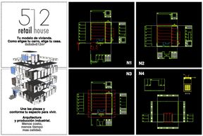 Proyecto vivienda prefabricada de carácter social.
Ganador en Bienal de Arquitectura