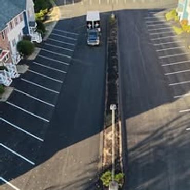 new commercial paved lot with line paving