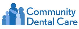 Community Dental Care logo with blue human figures and text.