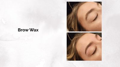 Hollie Olson Esthetics in Vancouver/Camas WA showing before and after brow wax.