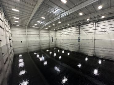 Black epoxy coating.