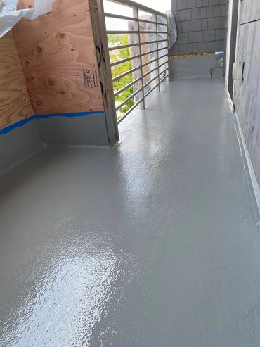 Elastomeric Traffic Coating on condo balcony/