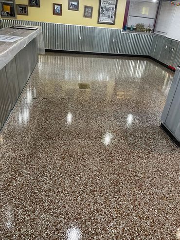 Refinished Terrazzo in a restaurant.
