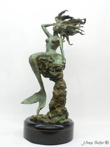 The Mermaid bronze sculpture.