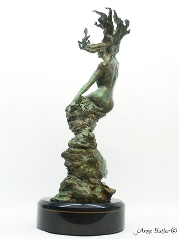 The Mermaid bronze sculpture.