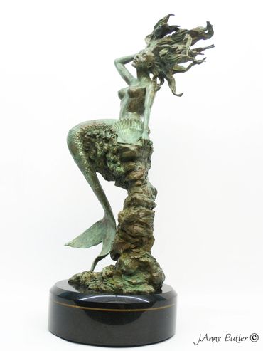 The Mermaid bronze sculpture.