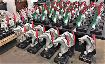 Bronze trophies for the Dubai International Arabian Horse Show.