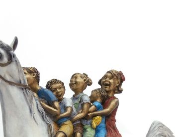 All Aboard bronze sculpture
14.5" 37cm H x 6" 15cm W 17.5" 44 cm L