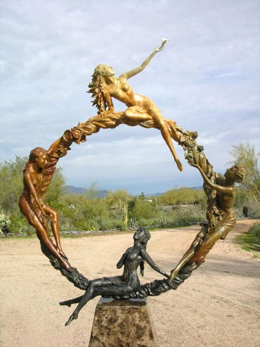 The four seasons bronze sculpture in Arizona.
