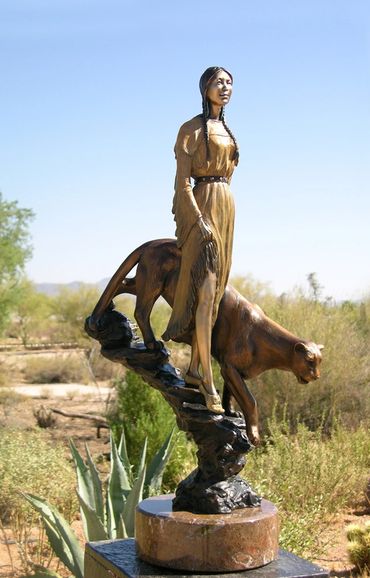 Mountain Pride Native American Bronze Sculpture