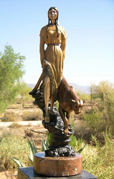 Mountain Pride Native American Bronze Sculpture