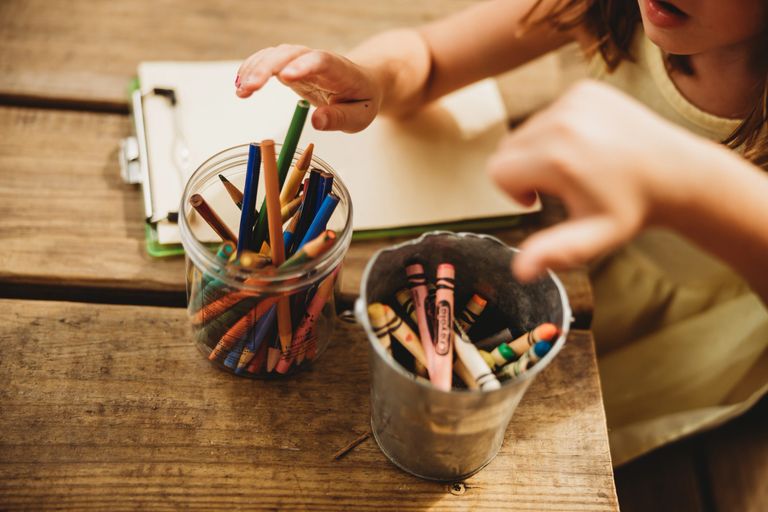 Children reaching for crayons.
Photo by Alexandria Mooney Photography