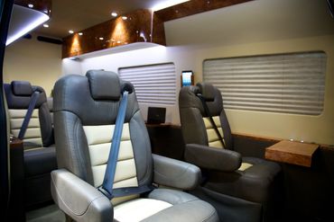Custom Luxury Mercedes Benz Sprinter Van Conversion Interior by AMG Luxury Vehicles Kansas City