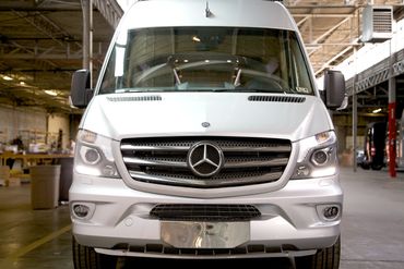 Custom Luxury Mercedes Benz Sprinter Van Conversion Exterior by AMG Luxury Vehicles Kansas City