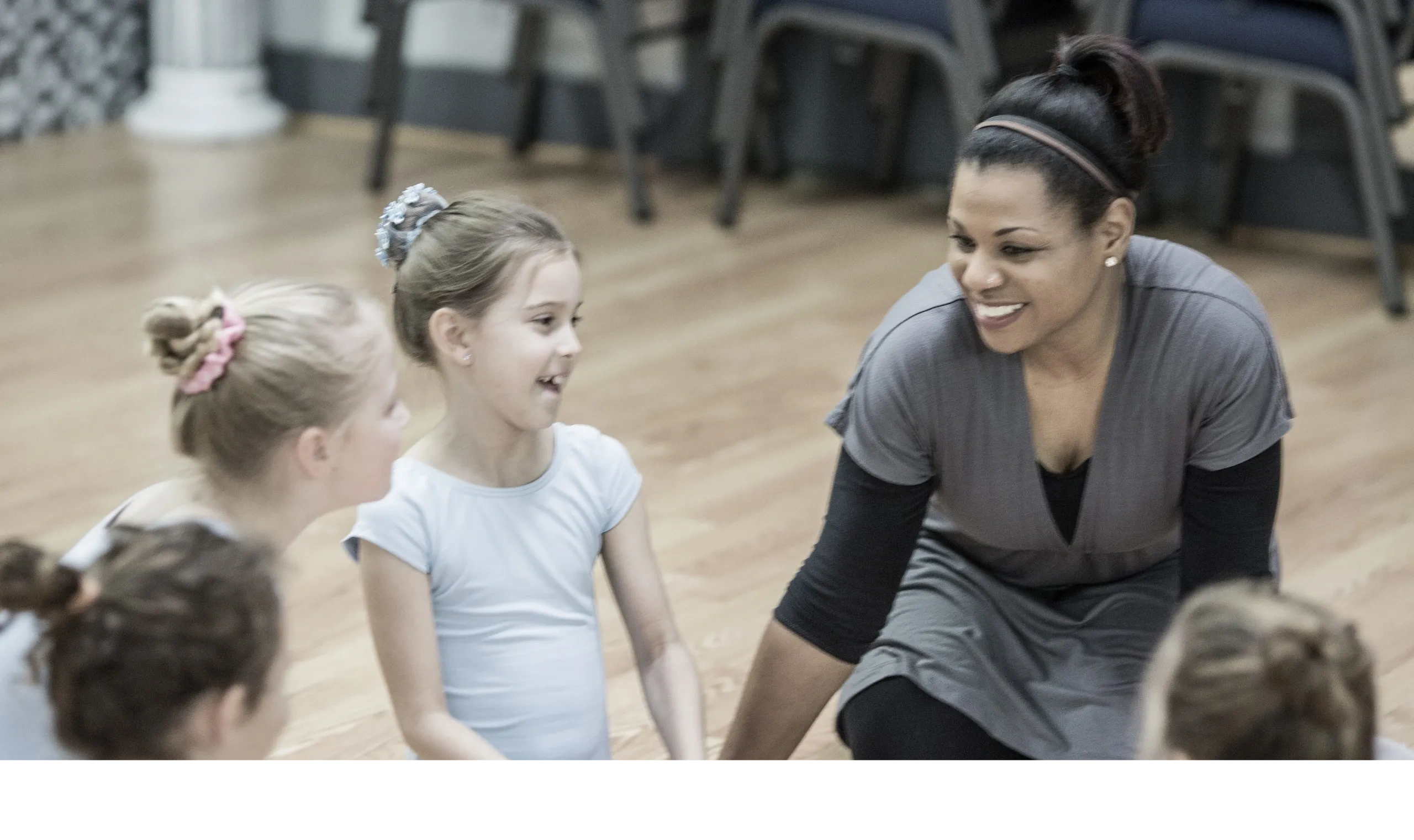 studio 360 Artistic Director, Tiffanee Anthony, instructs young dancers. 