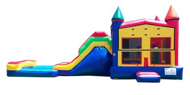 5 in 1 Super Combo Inflating Bounce House with Slide and Pool and Ball Pit or Foam Blocks. Iowa