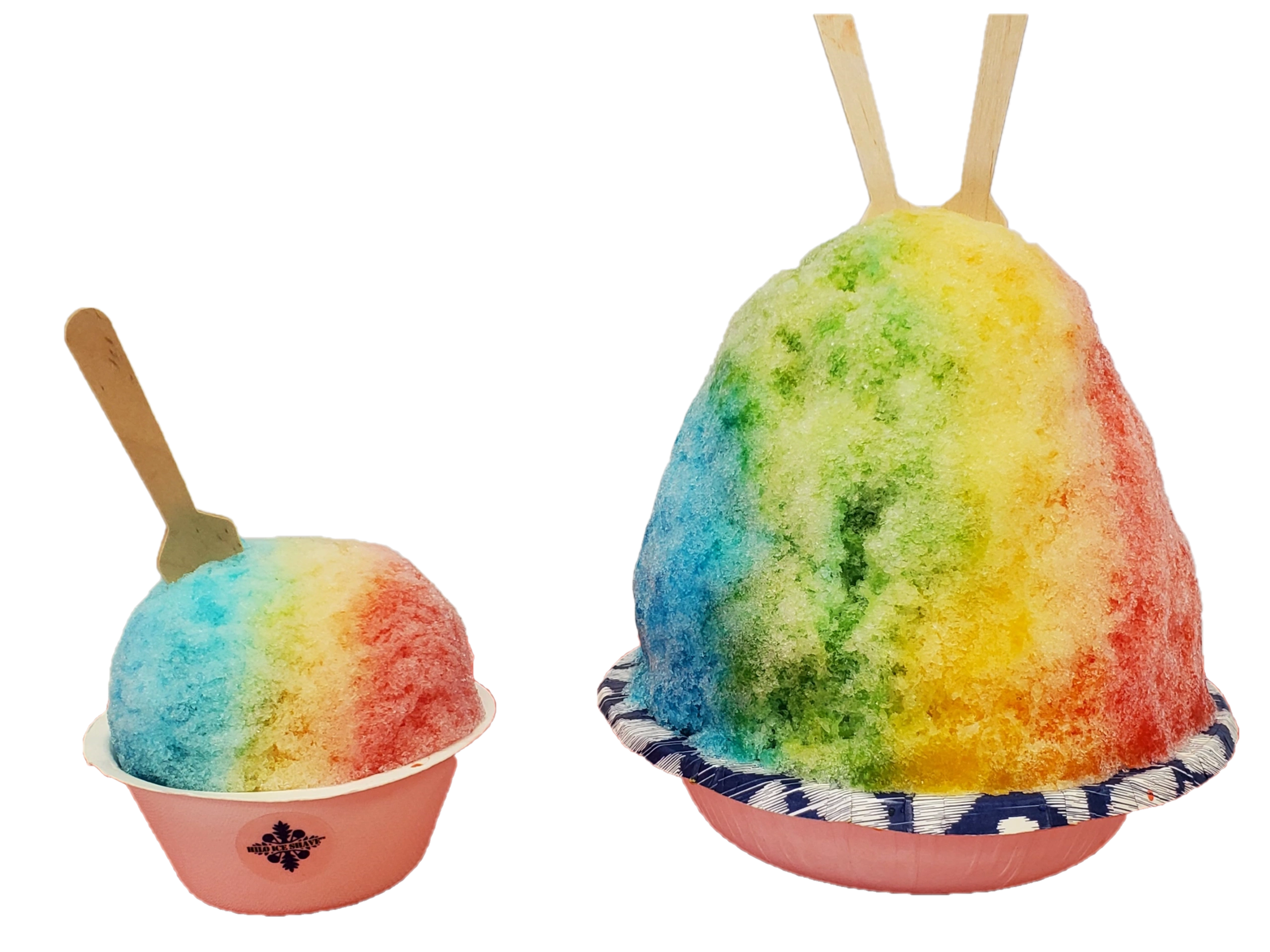 Regular and Ohana ice shave bowls.