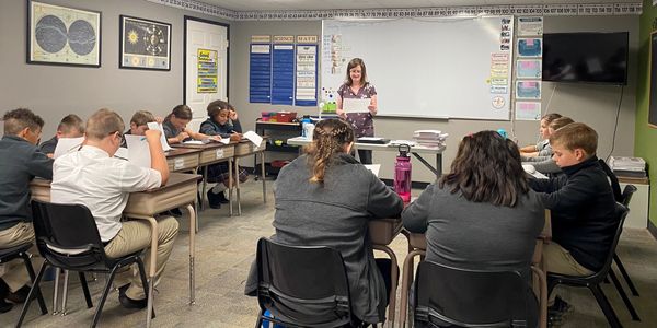classroom in coram deo academy